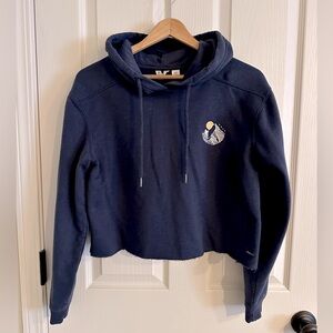 Roxy Crop Navy Hoodie Sweatshirt - LIKE NEW